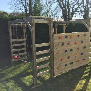 climbing warrior frame with nest swing